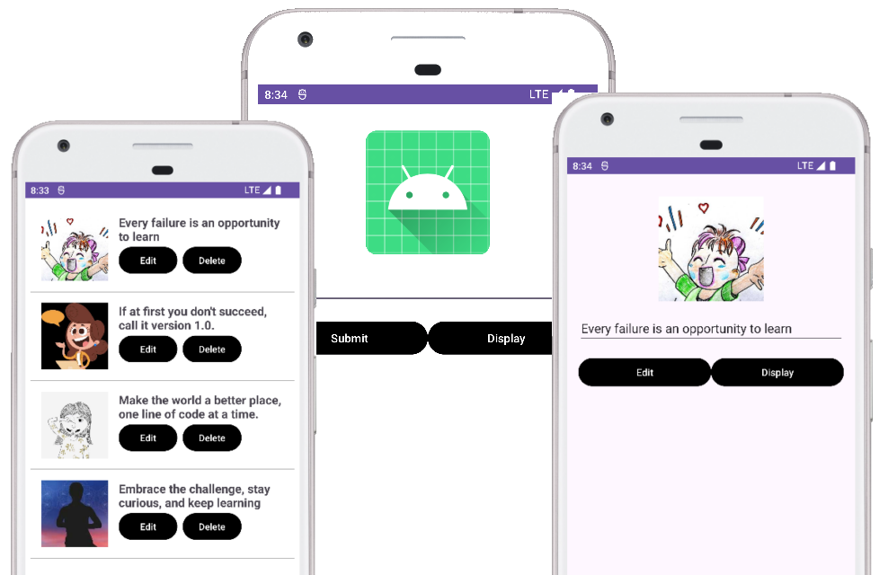 Android SQLite CRUD Operations with Image Upload and ListView