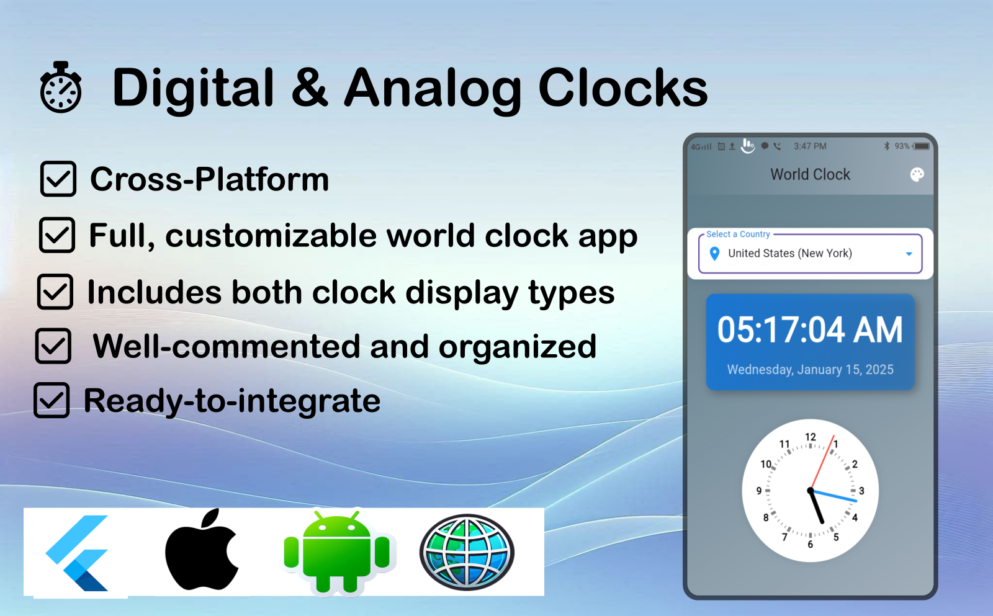 world clock flutter app