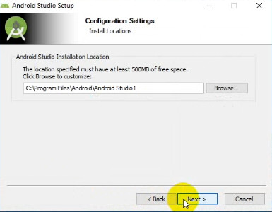 configuration settings android studio 