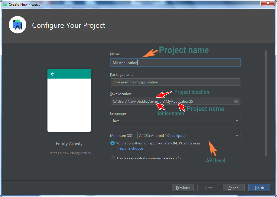 configure android project